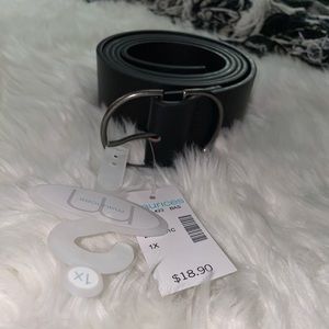 Black leather belt